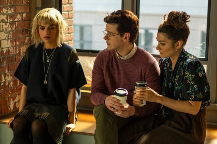 Watson Season 2 Episode 19, "The Rule of Three" - (l-r) Eve Harlow as Dr. Ingrid Derian, Peter Mark Kendall as Dr. Stephens Croft, and Inga Schlingmann as Dr. Sasha Lubbock Watson Season 2 Episode 19 Review: The Rule of Three 