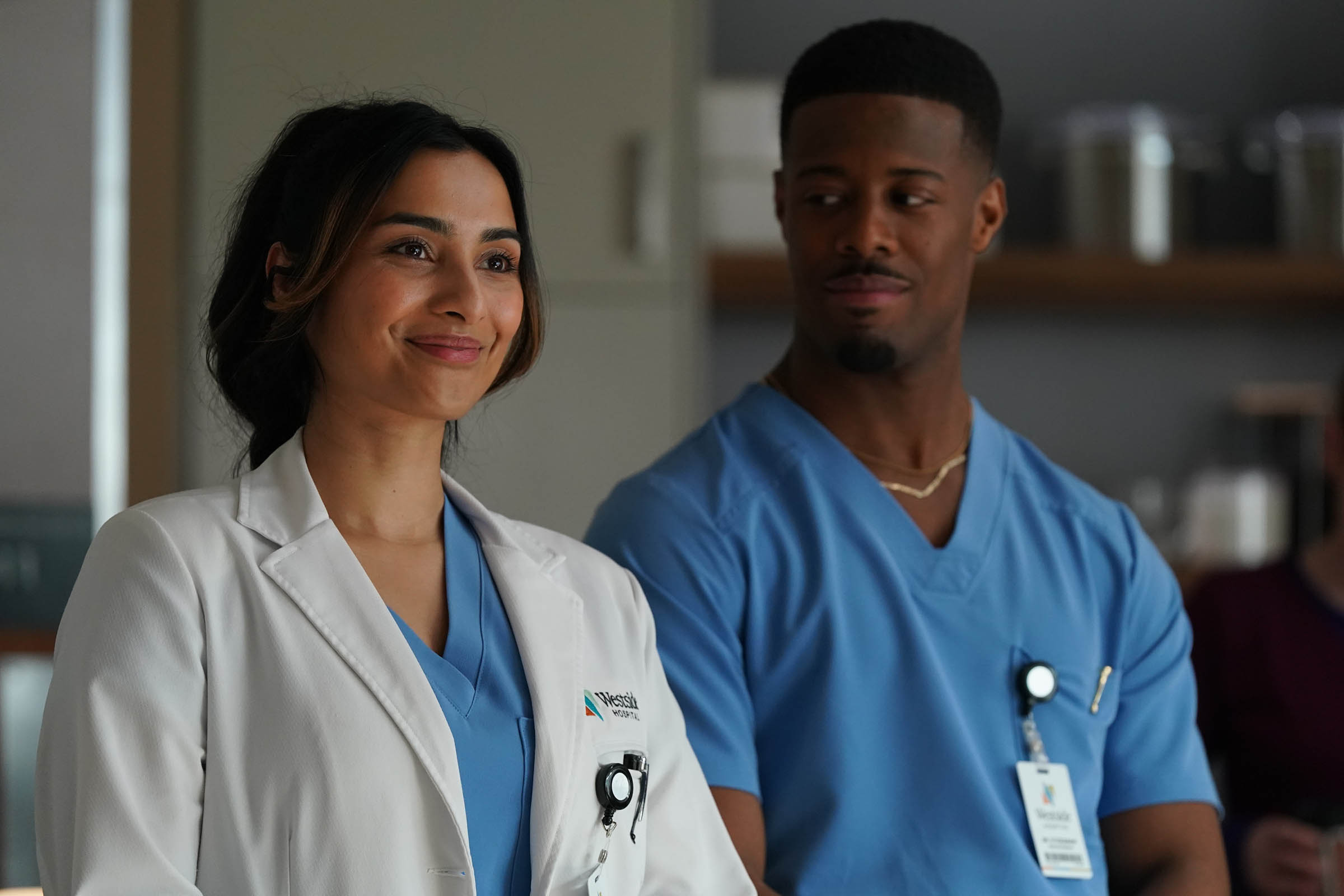 Doc Season 2 Episode 20 of Anya Banerjee and Patrick Walker pictured from left to right.