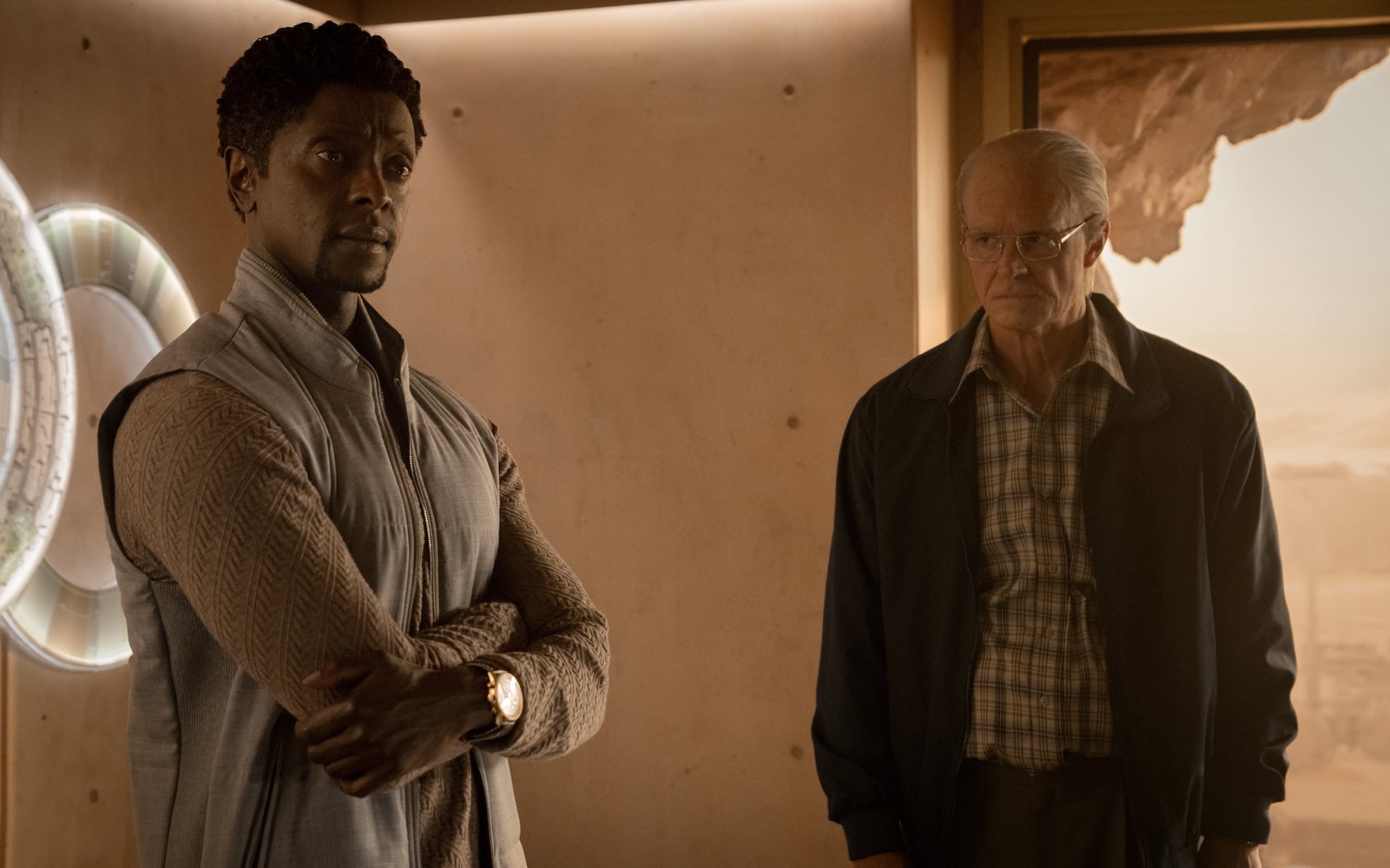 Edi Gathegi and Joel Kinnaman in "For All Mankind" Season 5 Episode 2