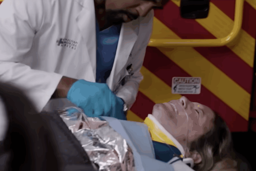 Grey’s Anatomy Season 22 Episode 17 Maya Bishop from Station 19 promo still