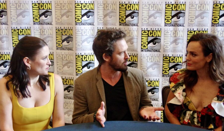 Hallmark stars Chyler Leigh, Will Kemp, Erin Cahill at San diego Comic-Con 2025 (Photo credit: Allison Nichols / Tell-Tale TV)