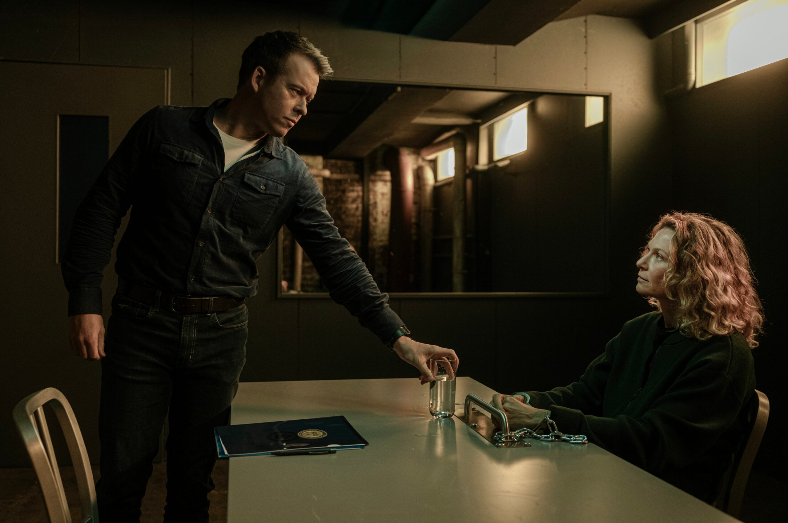 NCIS: Sydney Season 3 Episode 14, "Death Card" -- Todd Lasance as AFP Liaison Officer Sergeant Jim 'JD' Dempsey and Leeanna Walsman as Dr. Phoebe Bale(Emily Marks)