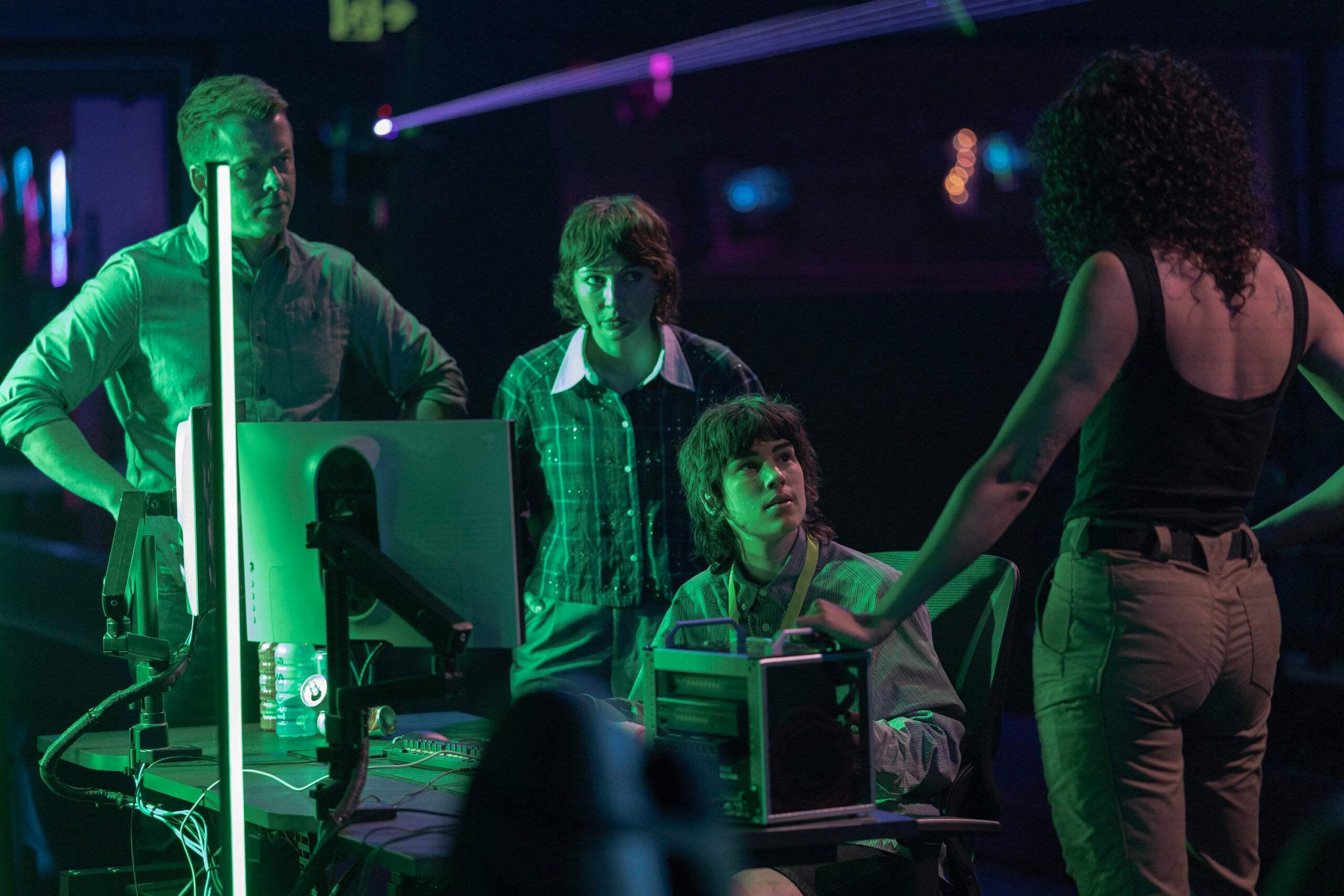 NCIS: Sydney Season 3 Episode 17, "Flight Club" -- Todd Lasance as AFP Liaison Officer Sergeant Jim 'JD' Dempsey, Mavournee Hazel as Forensic Pathologist Bluebird 'Blue' Gleeson, and Brea Macey as Avery Walker