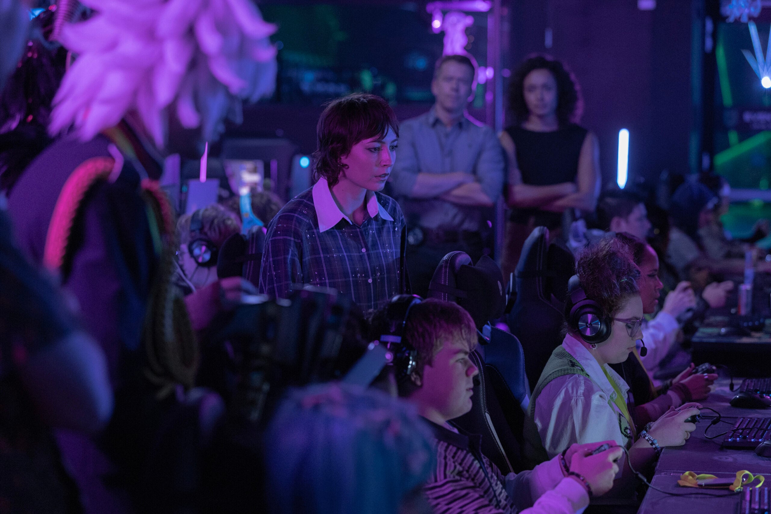 NCIS: Sydney Season 3 Episode 17, "Flight Club" -- Mavournee Hazel as Forensic Pathologist Bluebird 'Blue' Gleeson, Todd Lasance as AFP Liaison Officer Sergeant Jim 'JD' Dempsey and Olivia Swann as NCIS Special Agent Captain Michelle Mackey