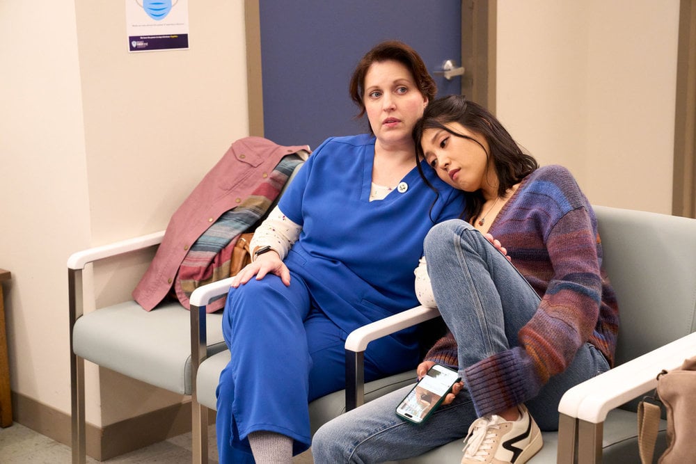 St. Denis Medical Season 2 Episode 18, "We Make Time," - (l-r) Allison Tolman as Alex and Kahyun Kim as Serena What to Watch on TV This Week: Dark Winds, St. Denis Medical, Hacks, and More!