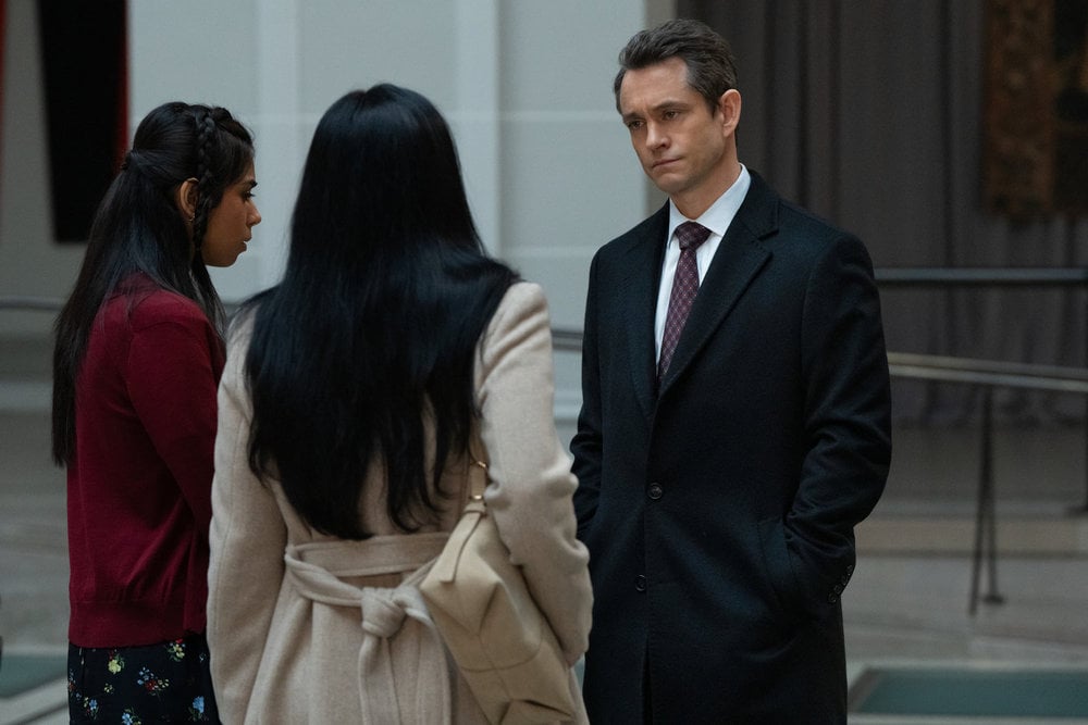Law & Order Season 25 Episode 17, "Beyond Measure" - (l-r) Isabella Miranda as Luna and Hugh Dancy as ADA Nolan Price