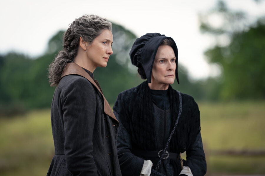 Outlander 806 - Blessed Are the Merciful, Left to Right: Caitríona Balfe (“Claire Fraser”) and Frances Tomelty (“Elspeth”)