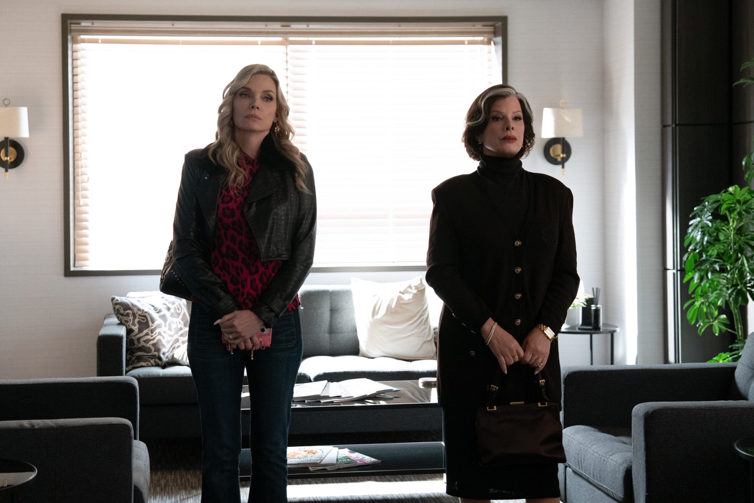 Margos_Got_Money_Troubles_Photo_010703 | Tell-Tale TV Michelle Pfeiffer and Marcia Gay Harden in "Margo’s Got Money Troubles," now streaming on Apple TV. Marcia Gay Harden Discusses Elizabeth’s Complexities in Margo’s Got Money Problems