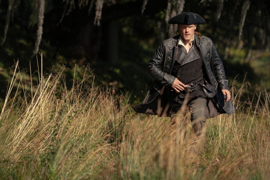 Outlander 809 — In the Forest, Left to Right: Sam Heughan (“Jamie Fraser”)