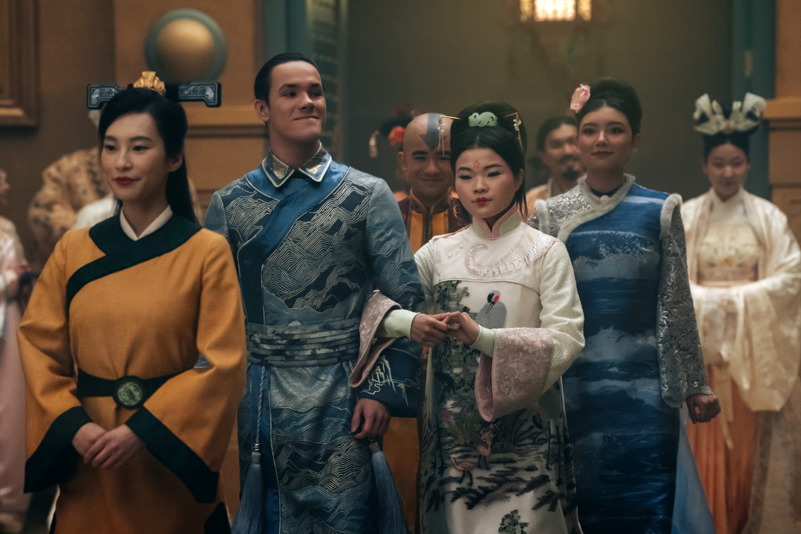 Avatar: The Last Airbender. (L to R) Amanda Zhou as Joo Dee, Ian Ousley as Sokka, Gordon Cormier as Aang, Miyako as Toph, Kiawentiio Tarbell as Katara in season 2 of Avatar: The Last Airbender. Cr. Katie Yu/Netflix © 2026 Avatar: The Last Airbender Season 3 Needs to Develop These 5 Relationships Avatar: The Last Airbender. (L to R) Amanda Zhou as Joo Dee, Ian Ousley as Sokka, Gordon Cormier as Aang, Miyako as Toph, Kiawentiio Tarbell as Katara in season 2 of Avatar: The Last Airbender. Cr. Katie Yu/Netflix © 2026
