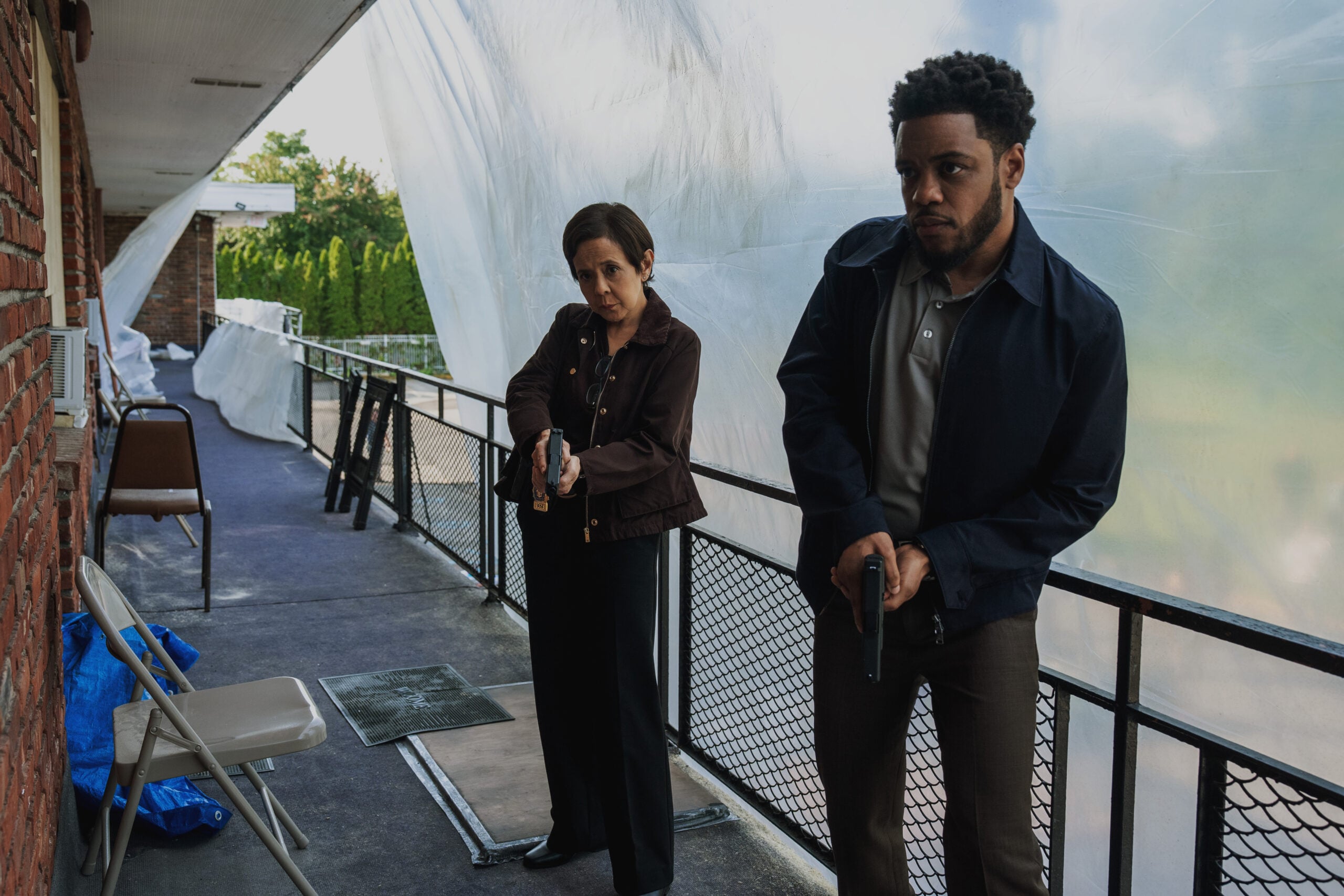 Maximum Pleasure Guaranteed Season 1 Episode 6 Rosebuds 4 | Tell-Tale TV Dolly de Leon as Detective Gonzales and Jon Michael Hill as Detective Baxter on Maximum Pleasure Guaranteed Season 1 Episode 6 Rosebuds Maximum Pleasure Guaranteed Season 1 Episode 6 Review: Rosebuds