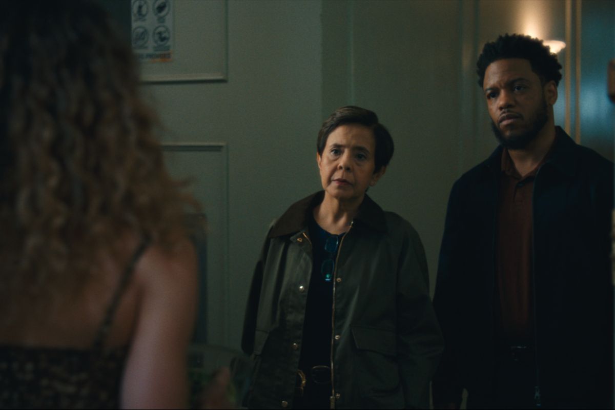 Dolly de Leon as Detective Gonzales and Jon Michael Hill as Detective Baxter in Maximum Pleasure Guaranteed Season 1 Episode 7 Flighting Maximum Pleasure Guaranteed Season 1 Episode 7 Review: Further Down the Rabbit Hole We Go