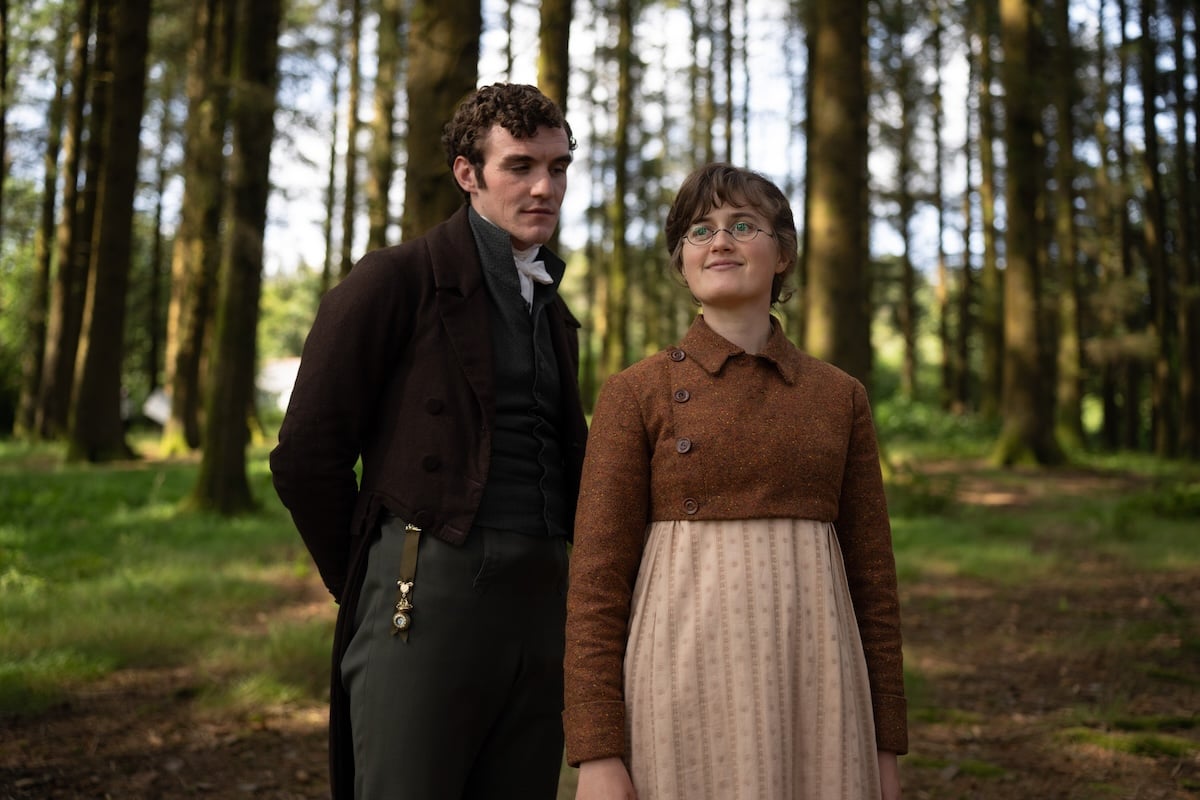 The Other Bennet Sister — Mary Bennet (ELLA BRUCCOLERI), Mr Hayward (DÓNAL FINN) COPYRIGHT:Bad Wolf,CREDIT LINE:BBC/Bad Wolf/James Pardon The Other Bennet Sister to Return for a Three-Part Christmas Special on BBC and BritBox