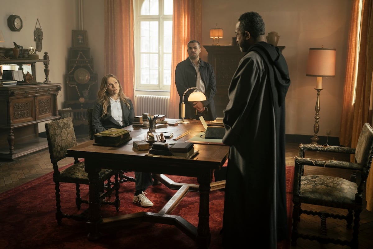 Patience Season 2 Episode 7 NATHAN WELSH (JAKE HUNTER), JESSICA HYNES (FRANKIE MONROE), CLARENCE SMITH (FATHER COLIN) – PATIENCE _A Monk’s Tale_ Patience Season 2 Episode 7 Review: Murder in a Monastery