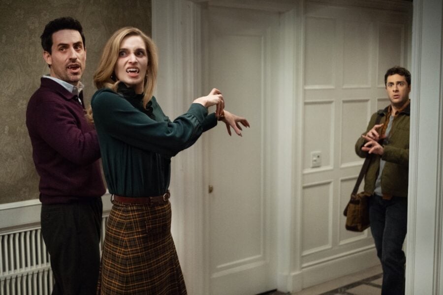 "Pilot" — ETERNALLY YOURS. Pictured: Pictured: Ed Weeks as Charles, Allegra Edwards as Liz, Jaren Lewison as Max Photo: Bertrand Calmeau/CBS ©2026 CBS Broadcasting, Inc. All Rights Reserved. | Tell-Tale TV "Pilot" — ETERNALLY YOURS. Pictured: Pictured: Ed Weeks as Charles, Allegra Edwards as Liz, Jaren Lewison as Max Photo: Bertrand Calmeau/CBS ©2026 CBS Broadcasting, Inc. All Rights Reserved. Eternally Yours Season 1 Episode 1 Preview: Sink Your Teeth into This Vampire Sitcom