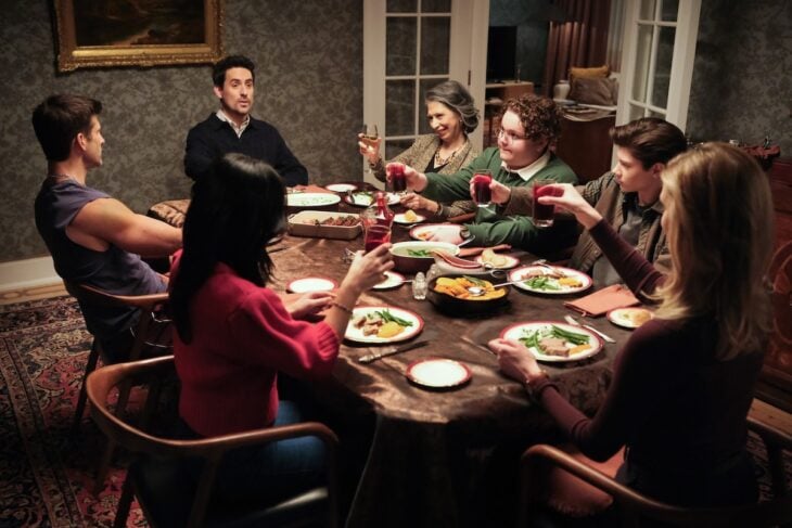 "Pilot" — ETERNALLY YOURS. Pictured: Pictured: Ed Weeks as Charles, Allegra Edwards as Liz, Jaren Lewison as Max, Helen J. Chen as Emma, Parker Young as Jesse, Rose Abdoo as Phyllis, Tristan Michael Brown as Mort , Shylo Molina as Henry Photo: Bertrand Calmeau/CBS ©2026 CBS Broadcasting, Inc. All Rights Reserved. | Tell-Tale TV "Pilot" — ETERNALLY YOURS. Pictured: Pictured: Ed Weeks as Charles, Allegra Edwards as Liz, Jaren Lewison as Max, Helen J. Chen as Emma, Parker Young as Jesse, Rose Abdoo as Phyllis, Tristan Michael Brown as Mort , Shylo Molina as Henry Photo: Bertrand Calmeau/CBS ©2026 CBS Broadcasting, Inc. All Rights Reserved. Eternally Yours Season 1 Episode 1 Preview: Sink Your Teeth into This Vampire Sitcom
