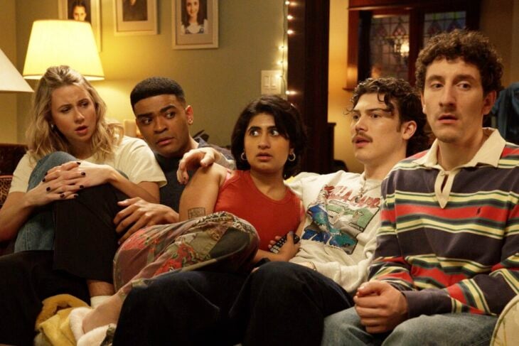 Adults | Tell-Tale TV Adults - (l-r) Lucy Freyer as Billie, Owen Thiele as Anton, Amita Rao as Issa, Jack Innanen as Paul, and Malik Elassal as Samir What to Watch on TV This Week: The Westies, Adults, Dark Matter, and More!