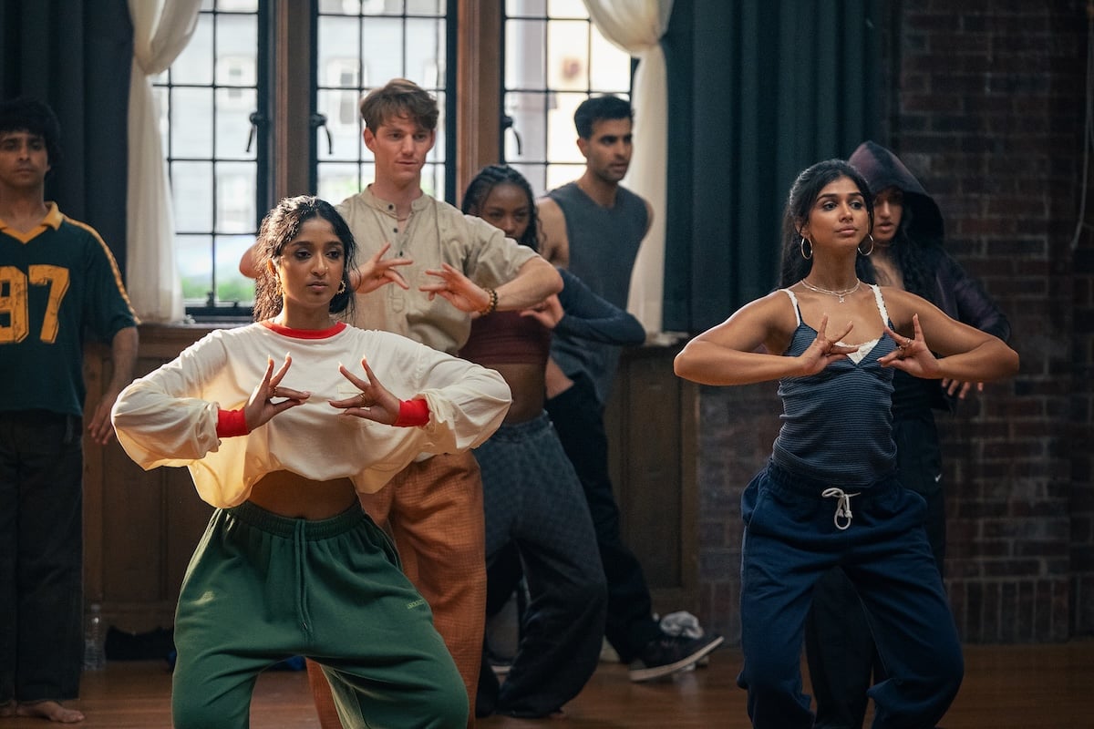 Best of the Best. (L to R) Maitreyi Ramakrishnan as Maya, Nico Greetham as Harry, Ankur Rathee as Ronak, Priyanka Kedia as Anjali, Amryn Khurana as Sumi in Best of the Best. Cr. Emily V. Aragones/Netflix © 2026 | Tell-Tale TV Best of the Best. (L to R) Maitreyi Ramakrishnan as Maya, Nico Greetham as Harry, Ankur Rathee as Ronak, Priyanka Kedia as Anjali, Amryn Khurana as Sumi in Best of the Best. Cr. Emily V. Aragones/Netflix © 2026 Best of the Best Centers Female Friendship Through Dance