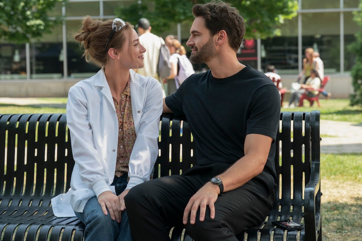POlive (Lili Reinhart), Adam (Tom Bateman) in The Love Hypothesis (Photo: Philippe Bossé/ Prime Video © Amazon Content Services LLC) | Tell-Tale TV Olive (Lili Reinhart), Adam (Tom Bateman) in The Love Hypothesis (Photo: Philippe Bossé/ Prime Video © Amazon Content Services LLC) The Love Hypothesis Has No Substance