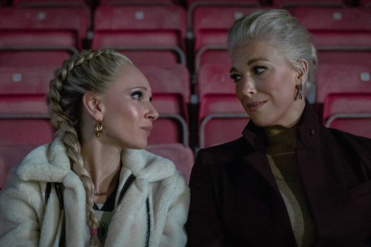 Ted_Lasso_Photo_040406 | Tell-Tale TV Juno Temple and Hannah Waddingham in "Ted Lasso," now streaming on Apple TV. What to Expect from Ted Lasso Season 4 Episode 4: Teams Within The Team