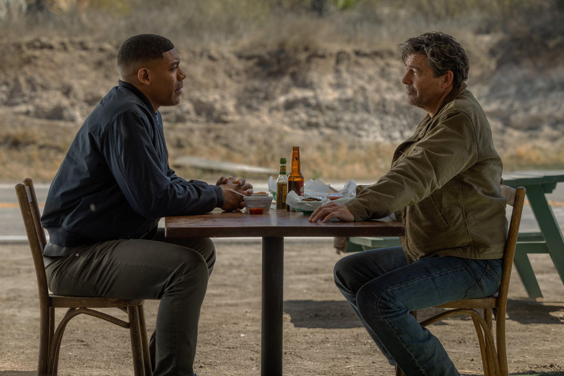 aaron-pierre-kyle-chandler | Tell-Tale TV Lanterns Season 1 Episode 1 - (l-r) Aaron Pierre and Kyle Chandler What to Watch on TV This Week: Lanterns, Outer Banks, It’s Always Sunny in Philadelphia, and More!