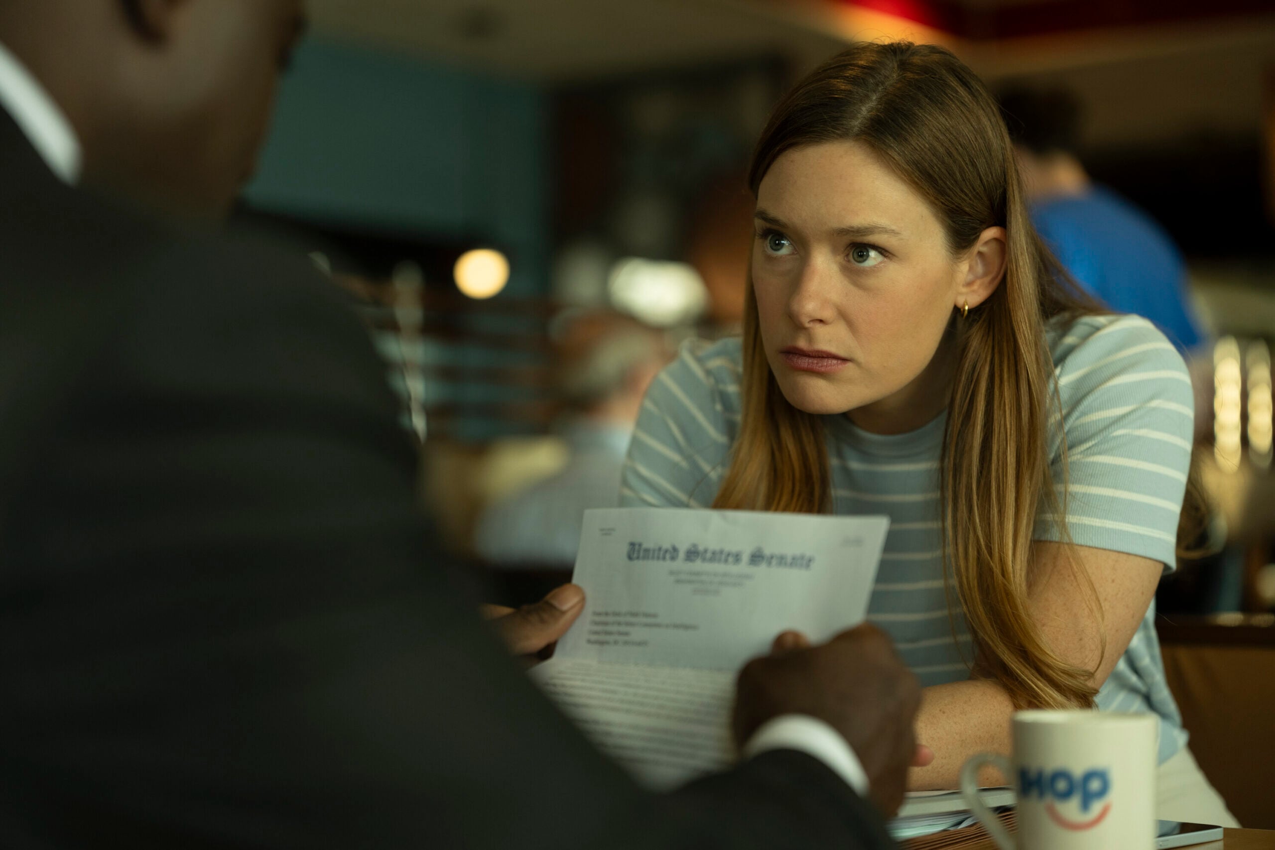 Cupertino Season 1 Episode 1 - Rachel Keller | Tell-Tale TV Still from Cupertino Season 1 Episode 1 of Rachel Keller as Olivia Siffre. Cupertino Season 1 Episode 1 Preview: The Kings Go West Still from Cupertino Season 1 Episode 1 of Rachel Keller as Olivia Siffre.