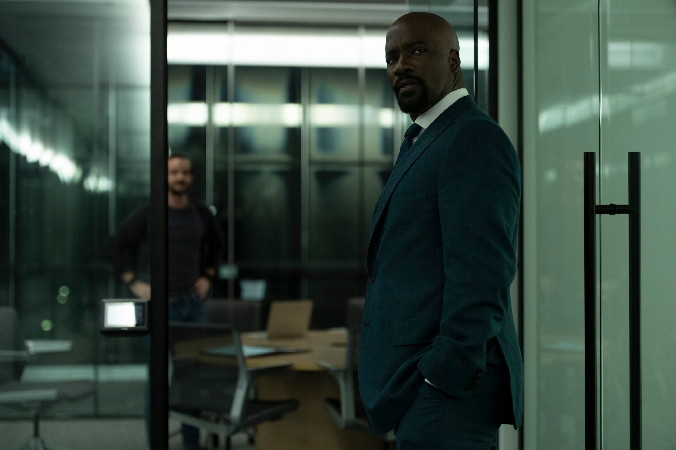 Cupertino Season 1 Episode 1 - Mike Colter | Tell-Tale TV Still from Cupertino Season 1 Episode 1 of Mike Colter as Michael Price. Cupertino Season 1 Episode 1 Preview: The Kings Go West Still from Cupertino Season 1 Episode 1 of Mike Colter as Michael Price.