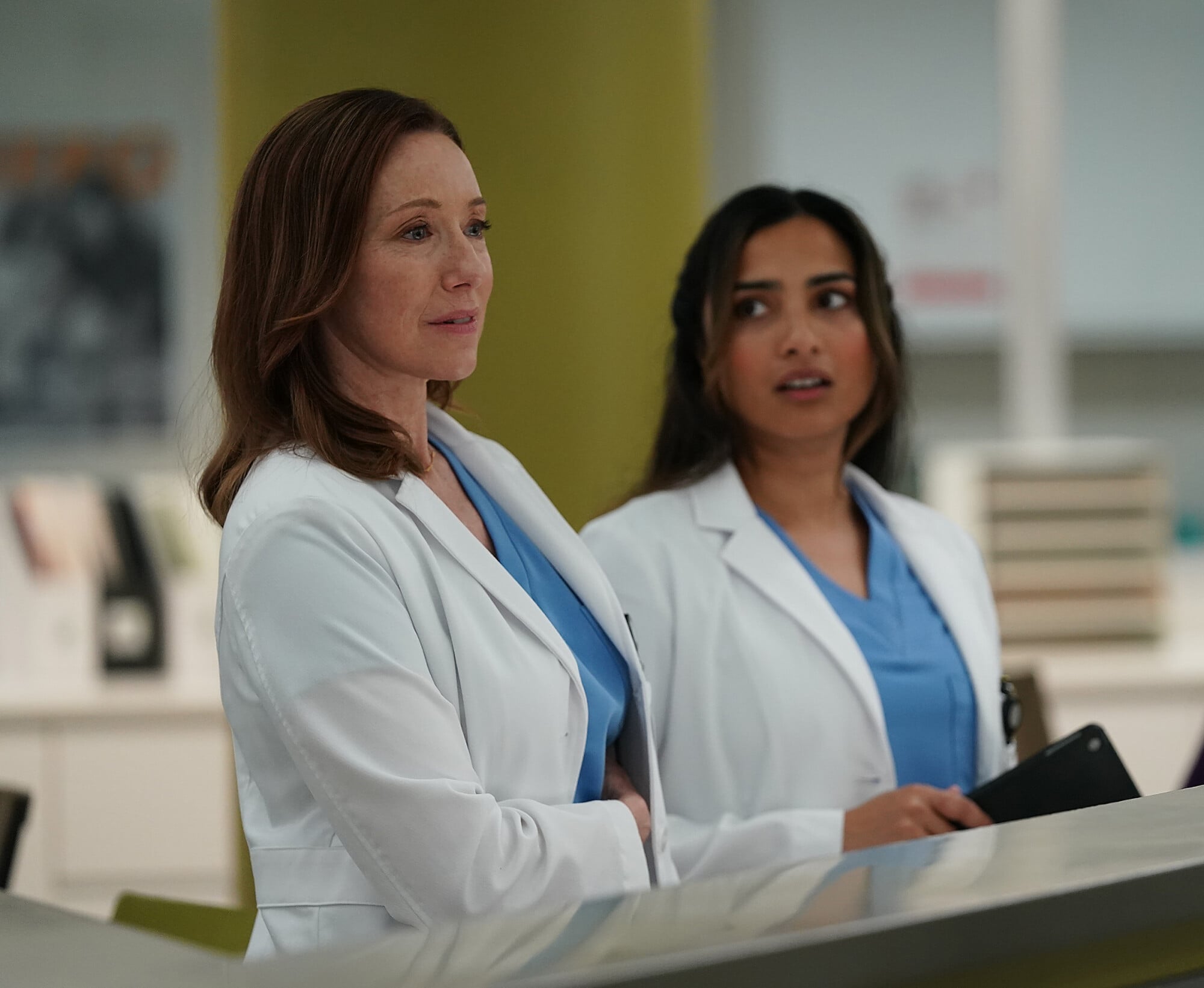 Still from Doc Season 3 Episode 1 of Molly Parker and Anya Banerjee pictured from left to right. Doc Season 3 Episode 1 Preview: New Faces and New Roles Shake Things Up Still from Doc Season 3 Episode 1 of Molly Parker and Anya Banerjee pictured from left to right.