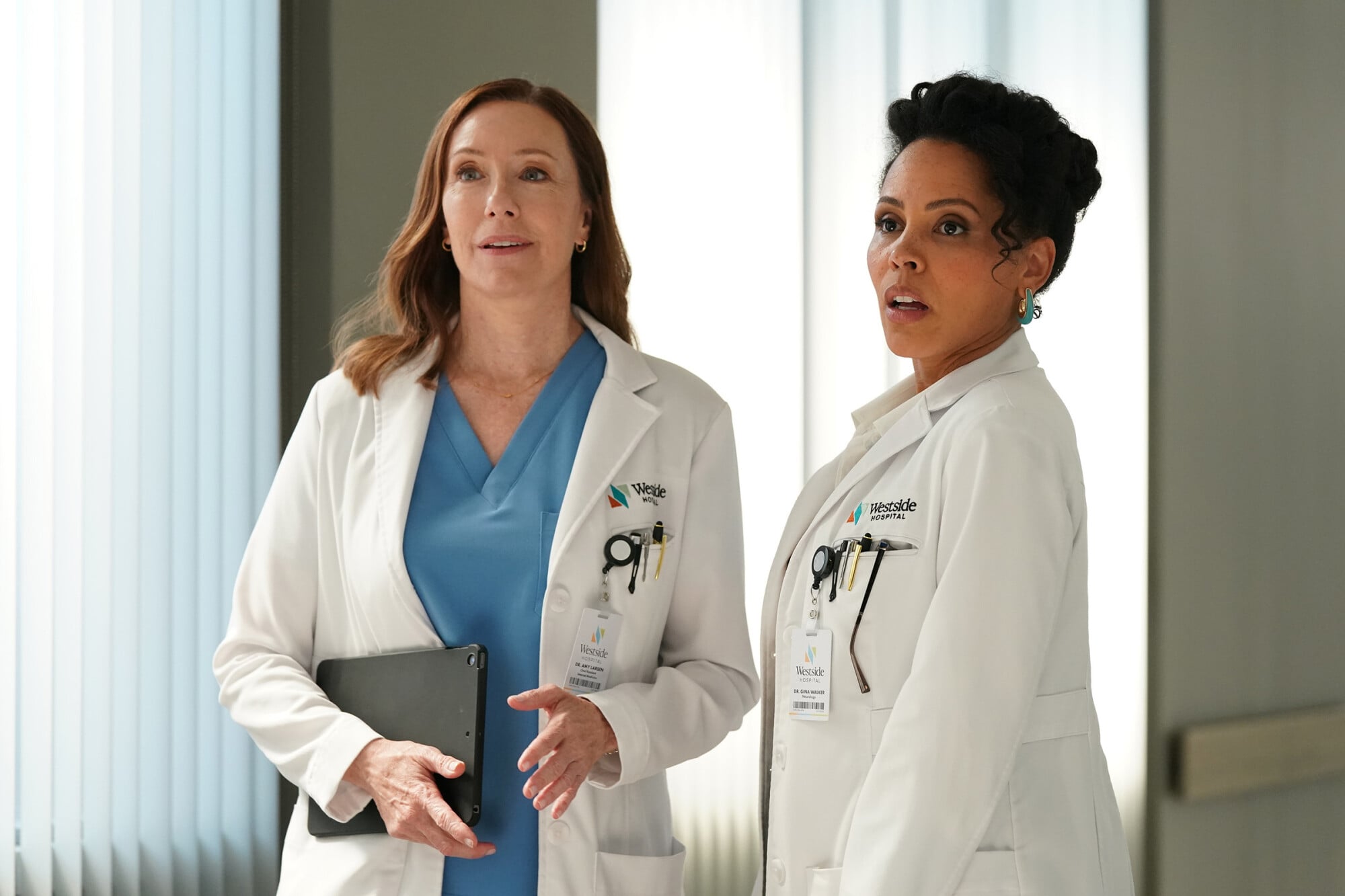 Still from Doc Season 3 Episode 1 of Molly Parker and Amirah Vann pictured from left to right. Doc Season 3 Episode 1 Preview: New Faces and New Roles Shake Things Up Still from Doc Season 3 Episode 1 of Molly Parker and Amirah Vann pictured from left to right.