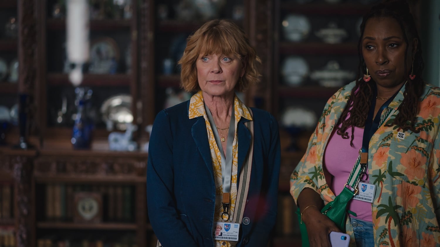 The Marlow Murder Club Season 3 Episode Three Judith Potts (Samantha Bond), Suzie Harris (Jo Martin) The Marlow Murder Club Season 3 Episode 3 Review: A Murder at a Murder Mystery Game