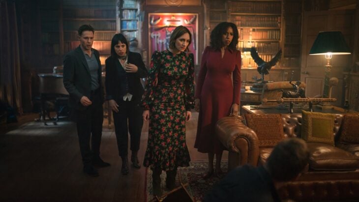 The Marlow Murder Club Season 3 Episode Three Ryan (Samuel Barnett), Una (Montserrat Lombard), Becks Starling (Cara Horgan), Jessica (Endy McKay) | Tell-Tale TV The Marlow Murder Club Season 3 Episode Three Ryan (Samuel Barnett), Una (Montserrat Lombard), Becks Starling (Cara Horgan), Jessica (Endy McKay) The Marlow Murder Club Season 3 Episode 3 Review: A Murder at a Murder Mystery Game