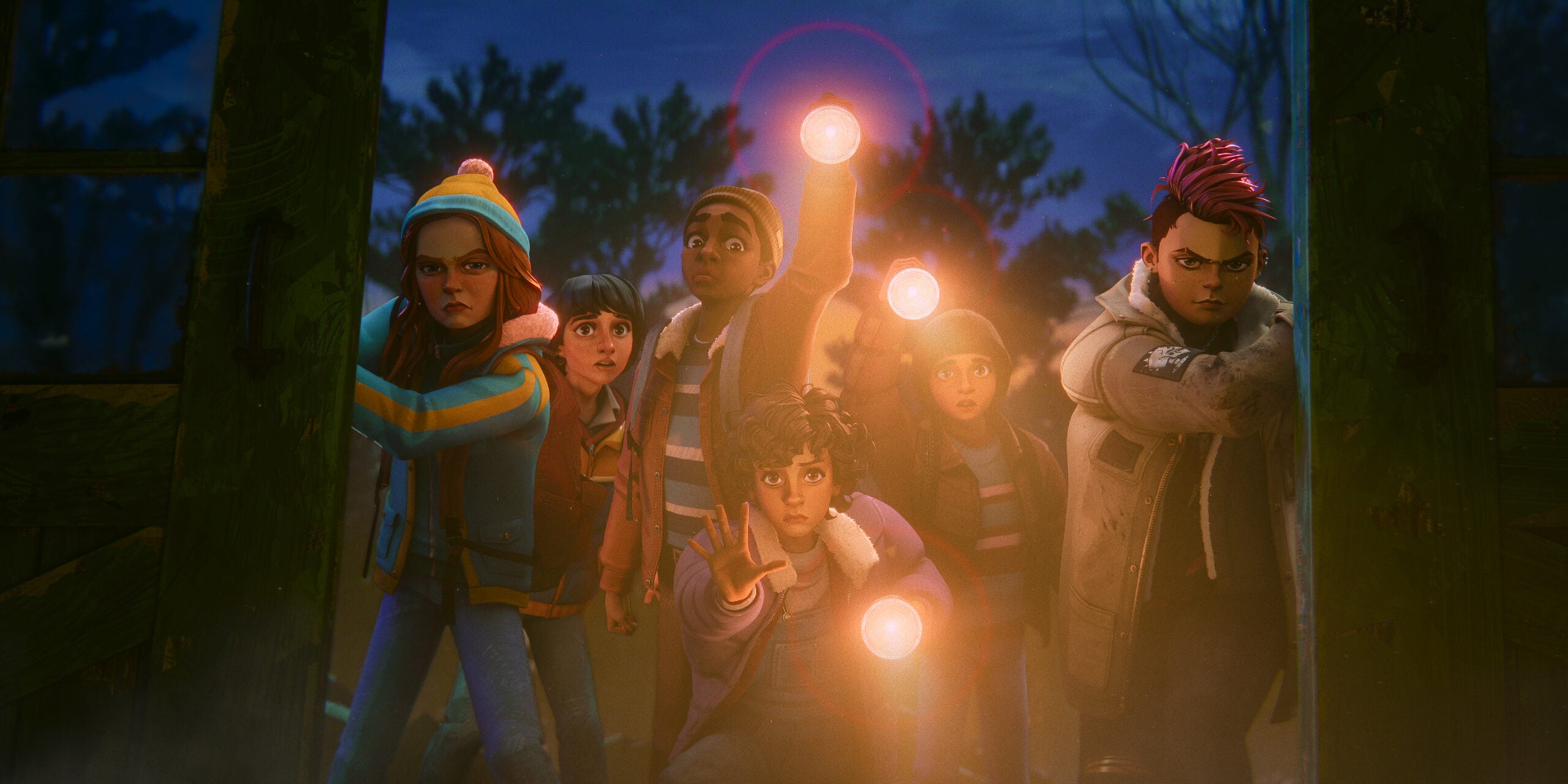 Stranger Things: Tales From '85 Season 2 - Max, Mike, Lucas, Eleven, Will, and Nikki | Tell-Tale TV Still from Stranger Things: Tales From What to Watch on TV This Week: 78th Primetime Emmys, Traitor: New Blood, Slow Horses, and More! Still from Stranger Things: Tales From '85 of Max, Mike, Lucas, Eleven, Will, and Nikki pictured from left to right'85 of Max, Mike, Lucas, Eleven, Will, and Nikki pictured from left to right