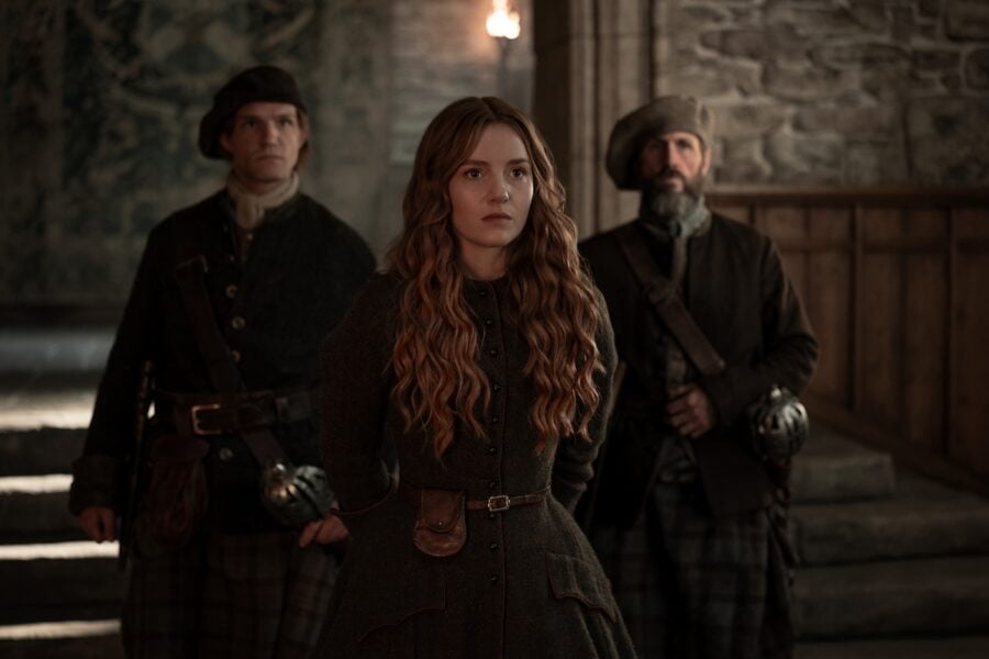 Outlander: Blood of My Blood Season 2 Episode 1 - Harriet Slater (“Ellen MacKenzie”). Photo courtesy of STARZ. Outlander: Blood of my Blood Season 2 Episode 1 Review: Back Where We Began