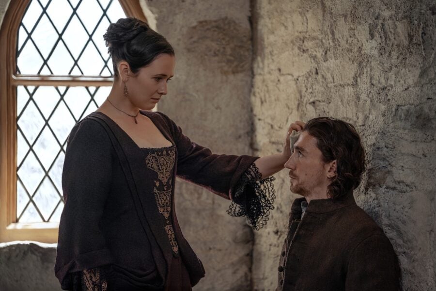 Blood of my Blood Episode 2, "The Veil of Time" - Left to Right: Sadhbh Mailn (“Jocasta MacKenzie Cameron”) and Rory Alexander (“Murtagh Fraser“) | Tell-Tale TV Blood of my Blood Episode 2, "The Veil of Time" - Left to Right: Sadhbh Mailn (“Jocasta MacKenzie Cameron”) and Rory Alexander (“Murtagh Fraser“) Outlander: Blood of my Blood Season 2 Episode 2 Review: There are Ghouls About