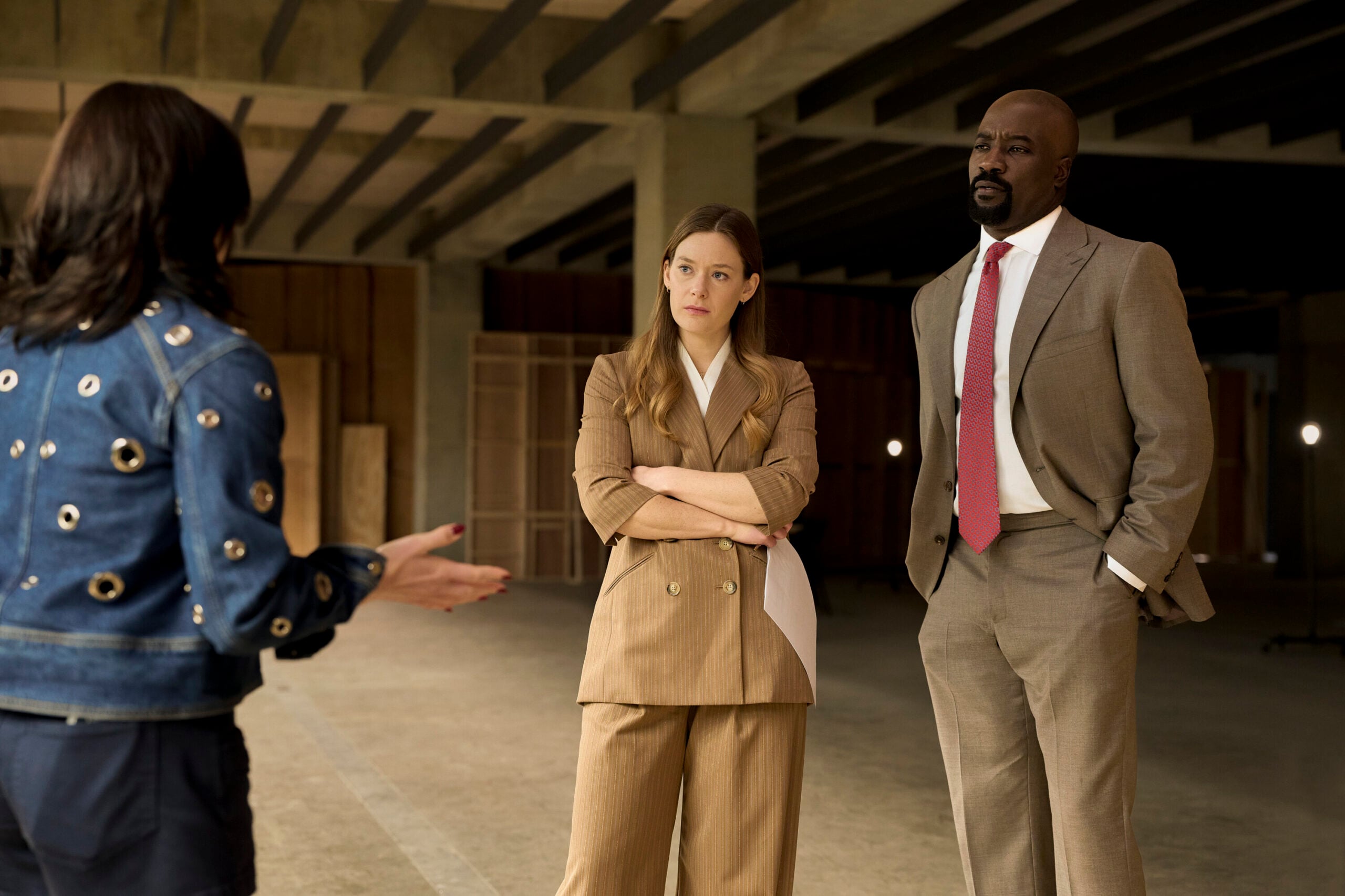 Cupertino Season 1 Episode 2 - Rachel Keller and Mike Colter | Tell-Tale TV Still from Cupertino Season 1 Episode 2 of Rachel Keller as Olivia Siffre and Mike Colter as Michael Price pictured from left to right. Cupertino Season 1 Episode 2 Preview: Busy Philipps Enters the Scene Still from Cupertino Season 1 Episode 2 of Rachel Keller as Olivia Siffre and Mike Colter as Michael Price pictured from left to right.