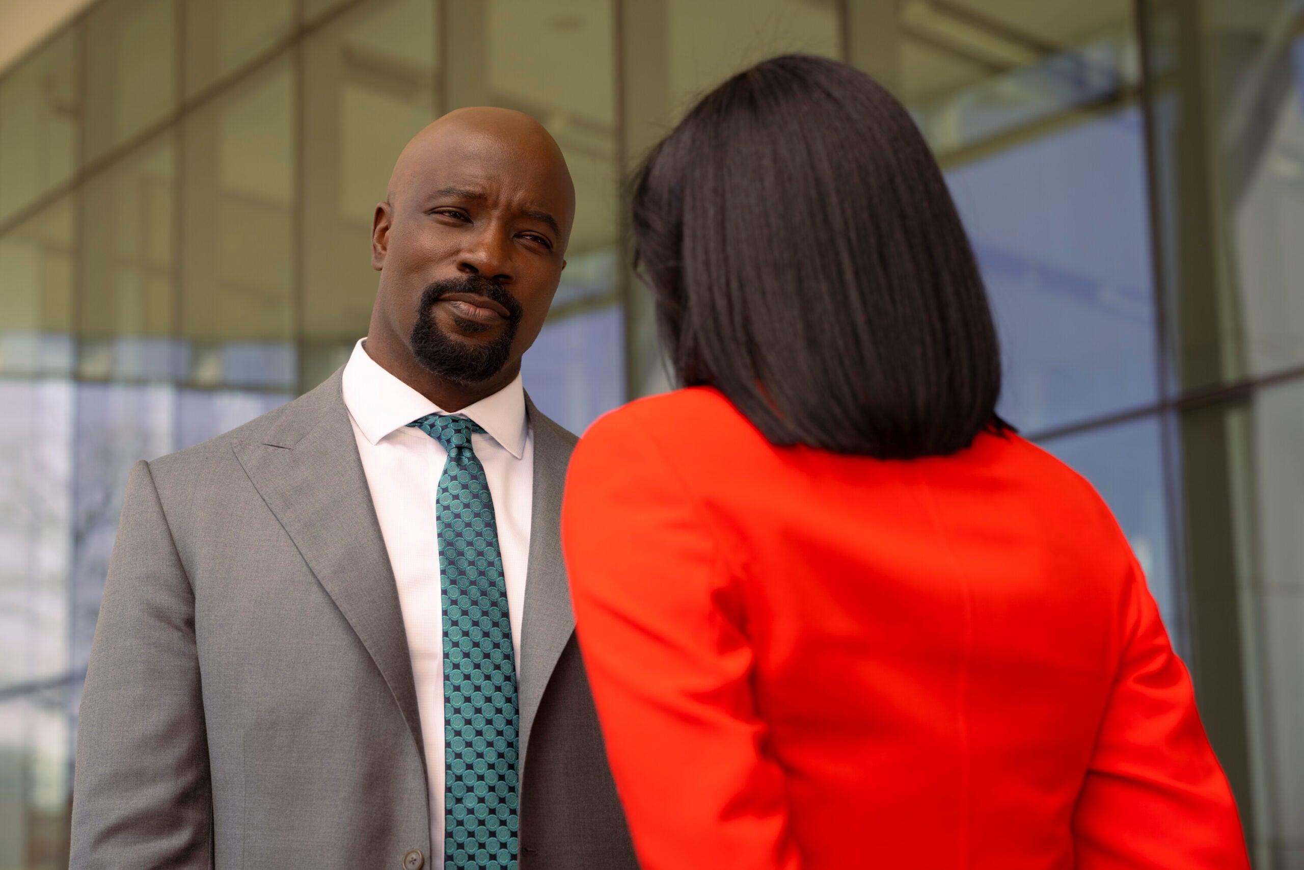 Still from Cupertino Season 1 Episode 3 of Mike Colter as Micheal Price. Cupertino Season 1 Episode 3 Preview: Trouble Making Exes Still from Cupertino Season 1 Episode 3 of Mike Colter as Micheal Price.