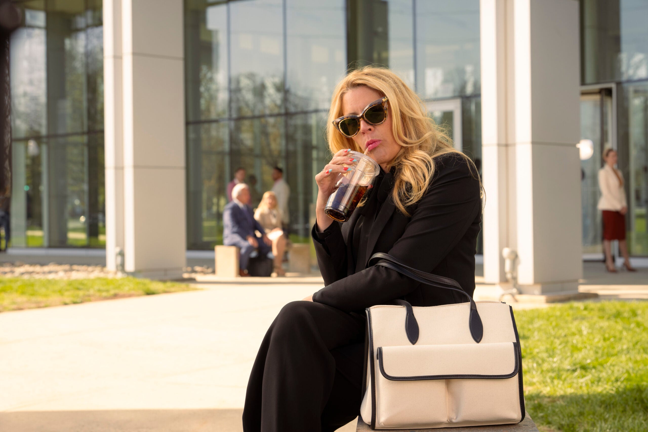 Still from Cupertino Season 1 Episode 3 - Busy Philipps as Natalia Boutella. Cupertino Season 1 Episode 3 Preview: Trouble Making Exes Still from Cupertino Season 1 Episode 3 - Busy Philipps as Natalia Boutella.