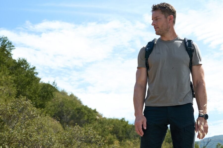 Justin Hartley as Colter Shaw, searching for a victim on Tracker Season 4 Episode 2 - Switchback What to Expect from Tracker Season 4 Episode 2: Switchback