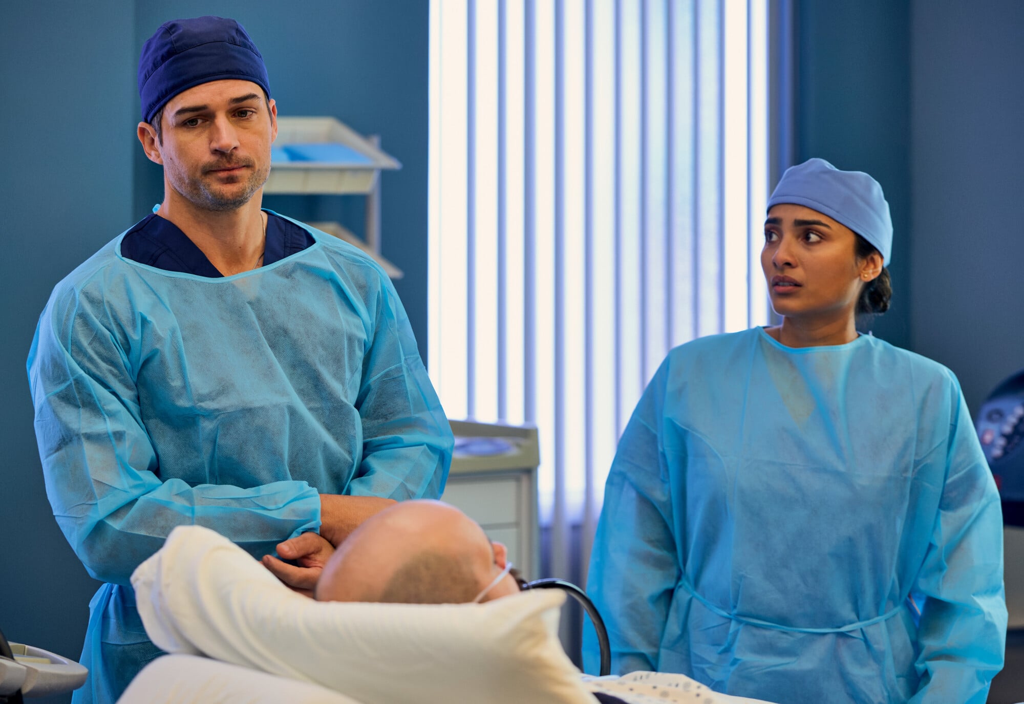 still from Doc Season 3 Episode 4 of Jon-Michael Ecker and Anya Banerjee pictured from left to right. Doc Season 3 Episode 4 Preview: Oh Baby! still from Doc Season 3 Episode 4 of Jon-Michael Ecker and Anya Banerjee pictured from left to right.