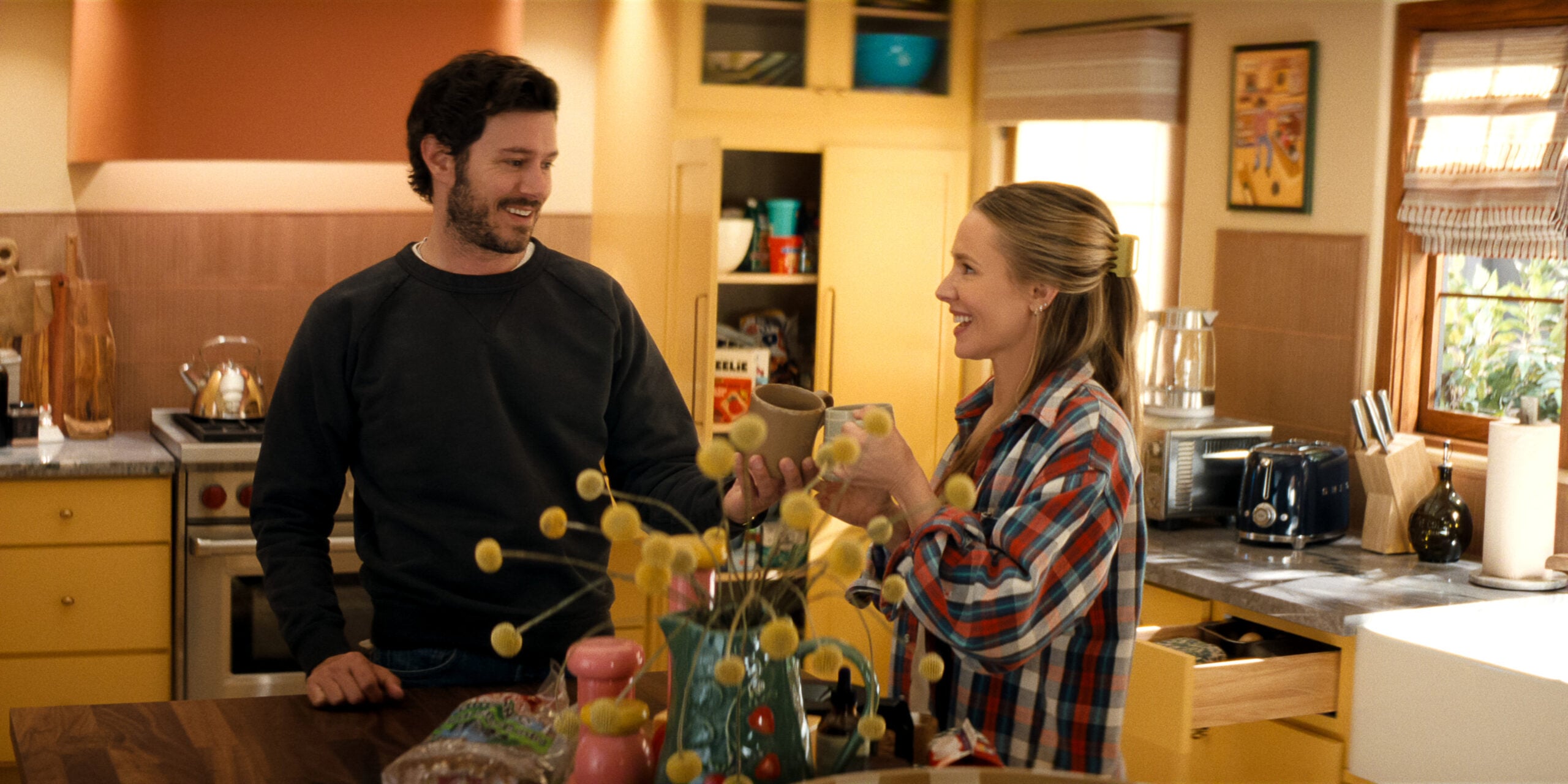 Nobody Wants This Season 3 Episode 1 - Adam Brody and Kristen Bell | Tell-Tale TV Still from Nobody Wants This Season 3 Episode 1 of Adam Brody as Noah and Kristen Bell as Joanne. What to Watch on TV This Week: Nobody Wants This, Lupin, WNBA Finals, and More Still from Nobody Wants This Season 3 Episode 1 of Adam Brody as Noah and Kristen Bell as Joanne.