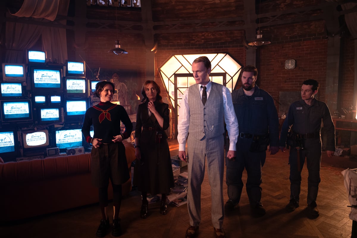 TMN-105-60772_R-1200x800-5b2df79 | Tell-Tale TV L-R: Emily Hampshire, Orla Brady, Paul Bettany, Henry Lewis, and Johnathan Sayer in Marvel Television VisionQuest Season 1 Episodes 5 and 6 Review: T’Nia Miller and Thrilling Action Take Center Stage's VISIONQUEST, exclusively on Disney+. Photo by Dennys Ilic. © 2026 Marvel. All Rights Reserved.