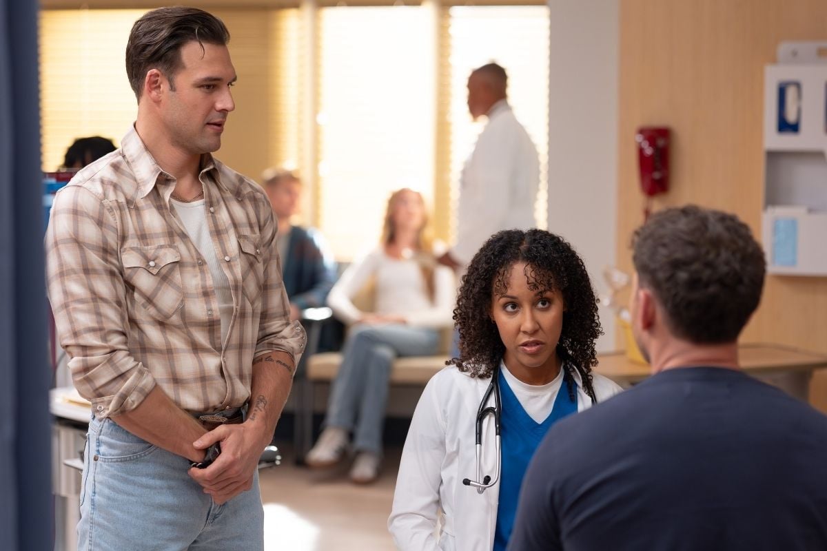 9-1-1 Season 10 Episode 1, "That Sinking Feeling" | Tell-Tale TV 9-1-1 Season 10 Episode 1, "That Sinking Feeling" -- RYAN GUZMAN, BRIE CARTER 9-1-1 Season 10 Episode 1 Preview: The 118 Braces for Impact Ahead of the Volcano 9-1-1 – “That Sinking Feeling” – The 118 faces an earth-shattering emergency that shakes the city of Los Angeles to its core. Still finding her footing as a detective, Athena leans on instinct to crack a mysterious new case, while May finds her own confidence in a new job. THURSDAY, OCT. 15 (8:00-9:00 p.m. EDT) on ABC. (Disney/Christopher Willard) RYAN GUZMAN, BRIE CARTER