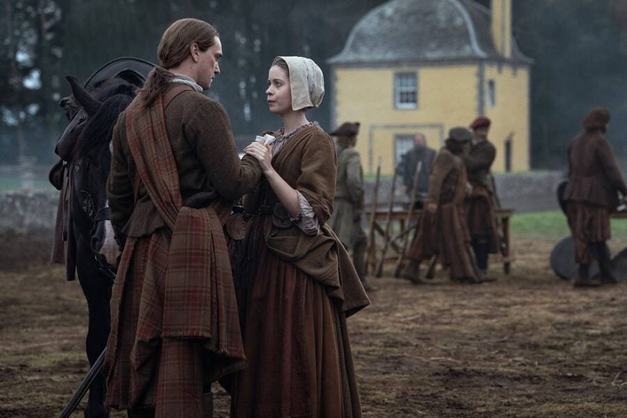 Outlander: Blood of my Blood Season 2 Episode 4 - Left to Right: Terence Rae (“Arch Bug”), Sorcha Groundsell ("Murdina Bug”) | Tell-Tale TV Outlander: Blood of my Blood Season 2 Episode 4 - Left to Right: Terence Rae (“Arch Bug”), Sorcha Groundsell ("Murdina Bug”) Outlander: Blood of my Blood Season 2 Episode 4 Review: War Makes for Strange Bedfellows