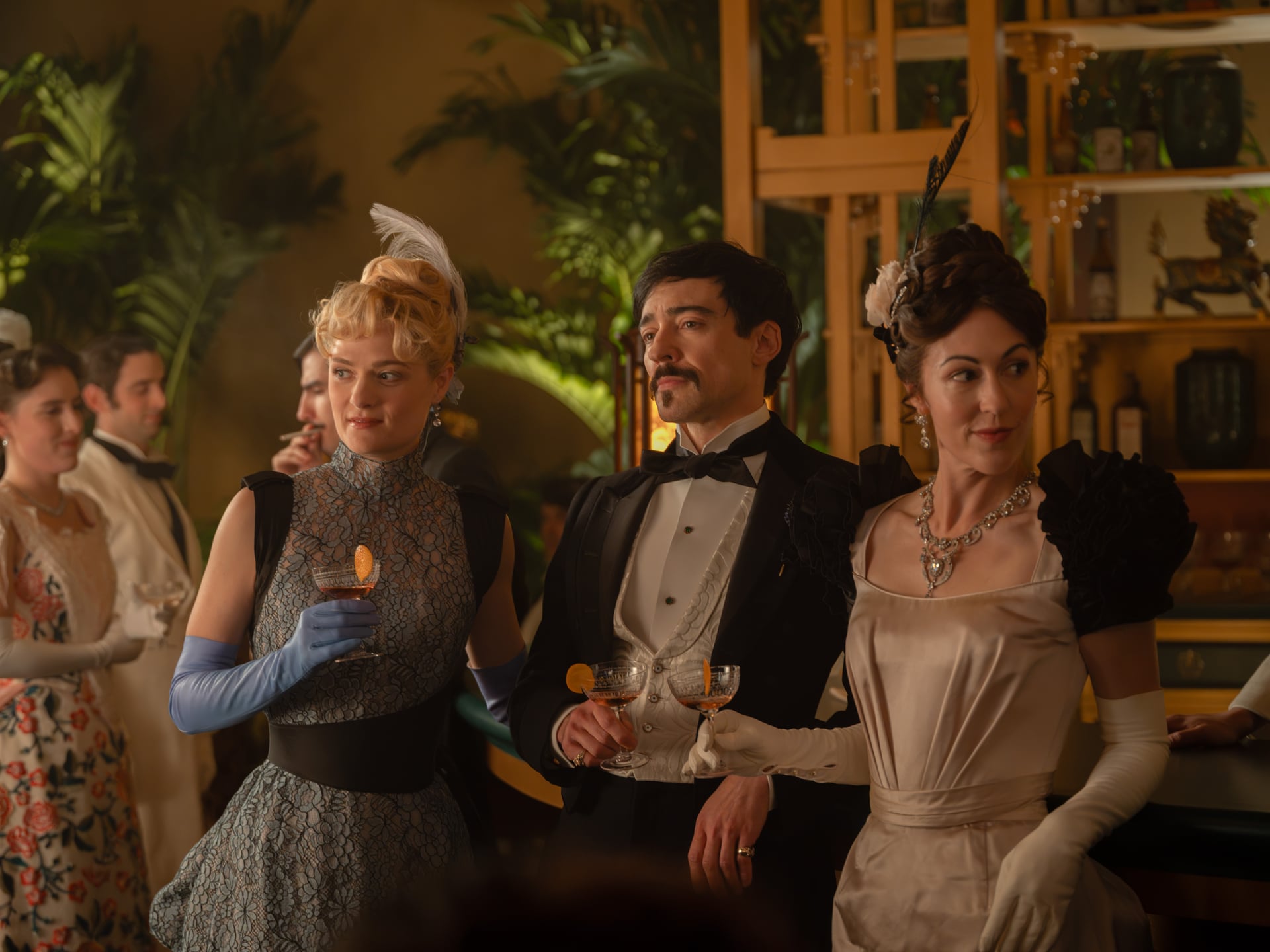 The Gilded Age Season 4 Episode 1 - Louisa Jacobson, Blake Ritson, and Kelley Curran | Tell-Tale TV Still from The Gilded Age Season 4 Episode 1 of Louisa Jacobson, Blake Ritson, and Kelley Curran pictured from left to right What to Watch on TV This Week: Black Doves, The Greatest, North of North, and More Still from The Gilded Age Season 4 Episode 1 of Louisa Jacobson, Blake Ritson, and Kelley Curran pictured from left to right